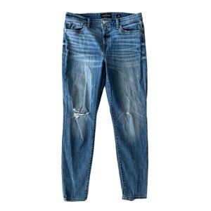 Lucky Brand Ava Mid-Rise Distressed Skinny Jeans Size 12